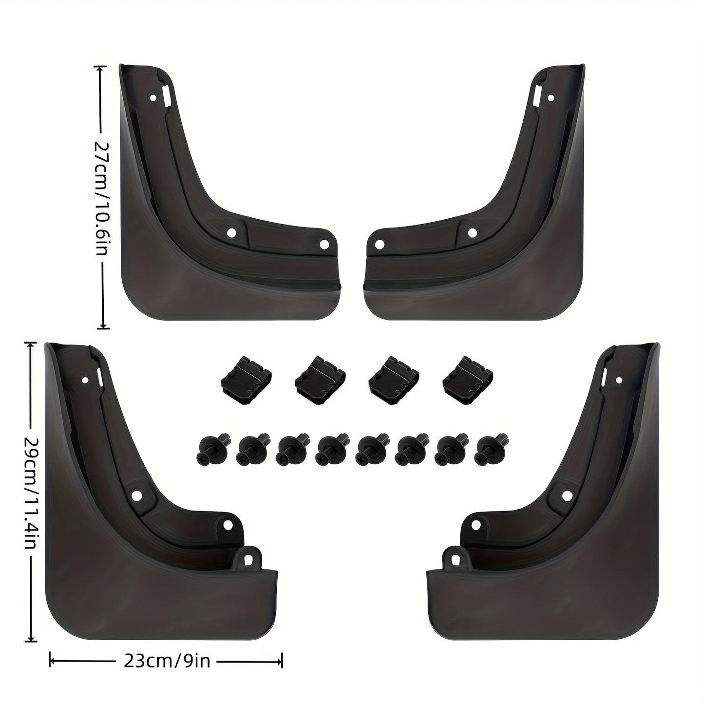 for Tesla for Model Y Juniper 2025-2026 Mud Flaps Set - No-Drill Installation 4pcs Splash Guards, Heavy-Duty All-Season Mud Guard Protectors, Direct-Fit Compatible Paint Protection Fender Upgrade Kit (for Tesla for Model Y Ju