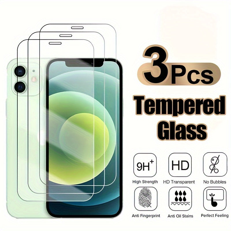 3pcs HD Full Cover Screen Protector For iPhone 17 16 15 Pro Max 17 Air 16e 14 13 12 11 Pro Max 14 15 16 Plus Tempered Glass For iPhone 11 12 13 14 15 16 17 16e Protection Glass--Deal Extra-Compatible Model:iPhone 11 Pro-Quantity:3pcs-Deal Extra