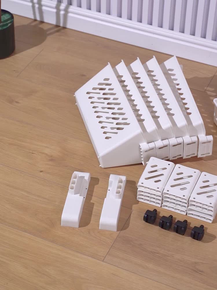 5-Tier Rolling Bookshelf Cart – Movable Office Desk Side Storage 10kg PP Plastic--Deal Extra-Deal Extra