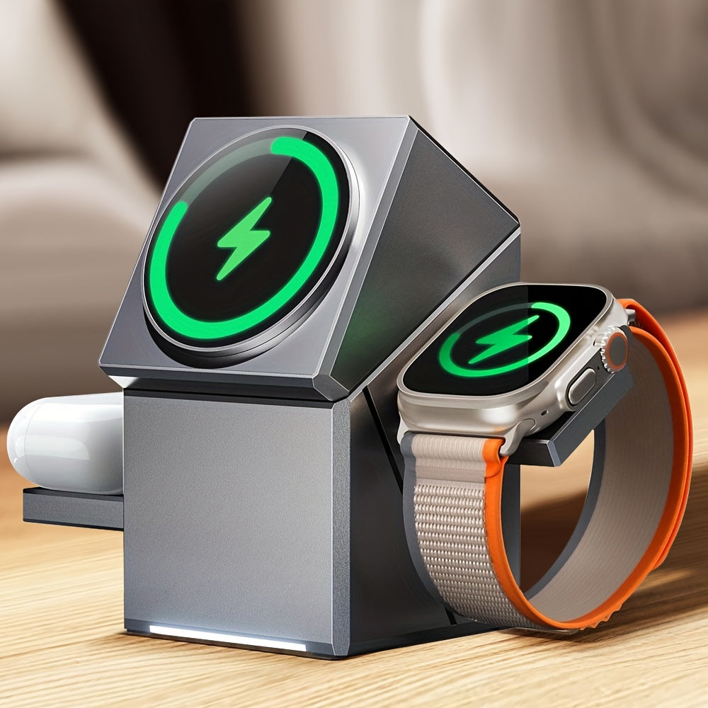 Multi-Functional Wireless Charger--Deal Extra-Color:Gray-Deal Extra