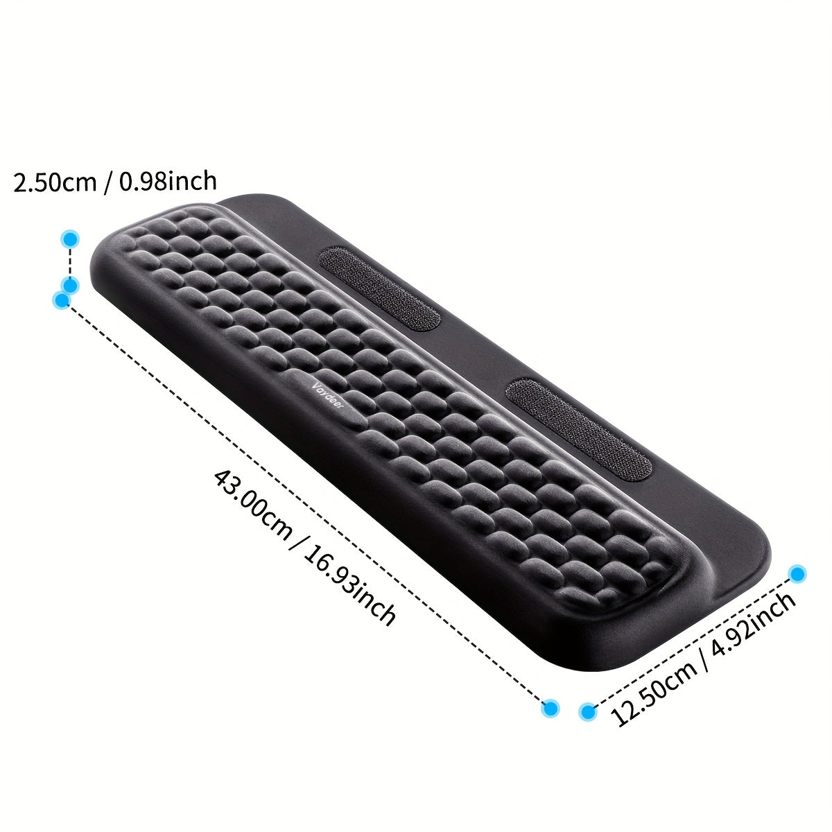 Vaydeer Wrist Rest & Keyboard/ Wrist Support - Non-Slip Smooth, Detachable Pad Suitable for Office, Gaming, Typing - Reduces Wrist Fatigue, Improves Posture &