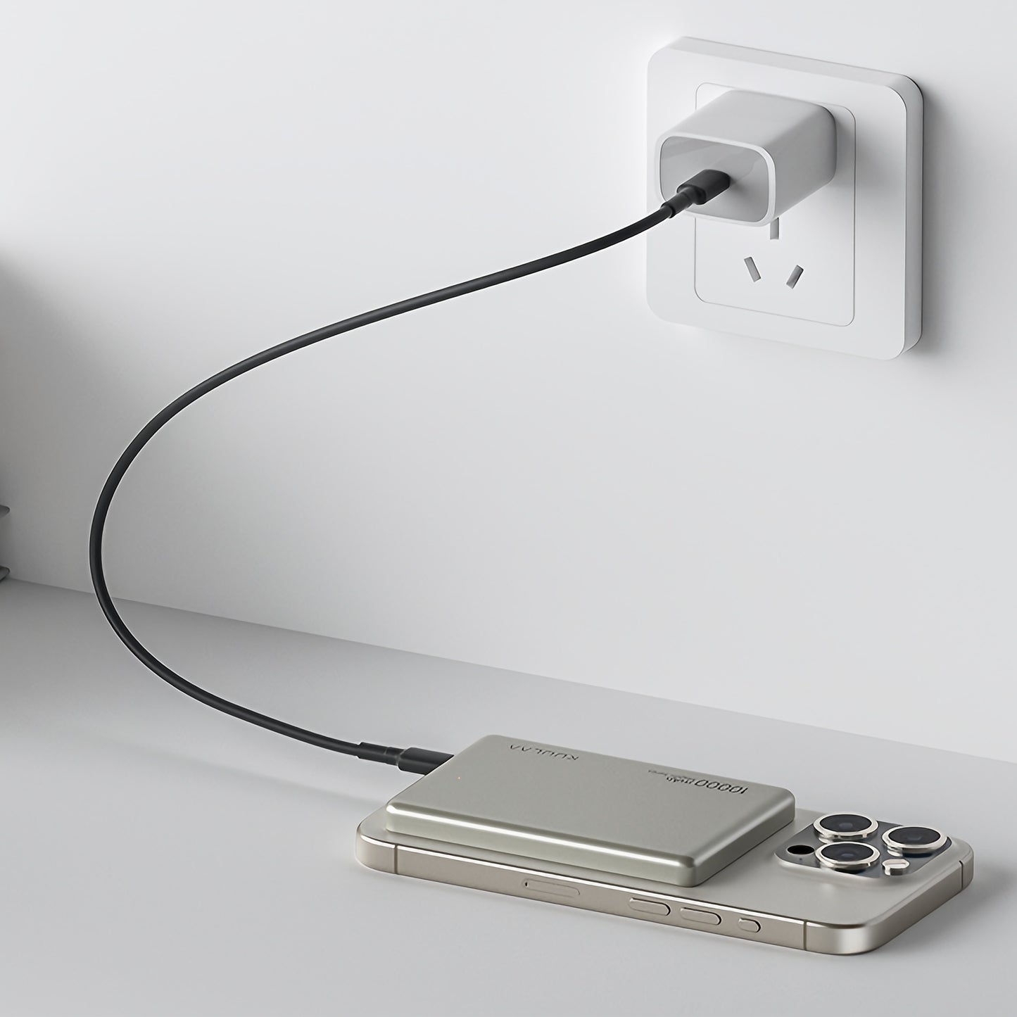 10000mAh Magnetic Power Bank – Ultra-Slim MagSafe Wireless Charger for iPhone 12/13/14/15/16/17 with USB‑C Fast Charging