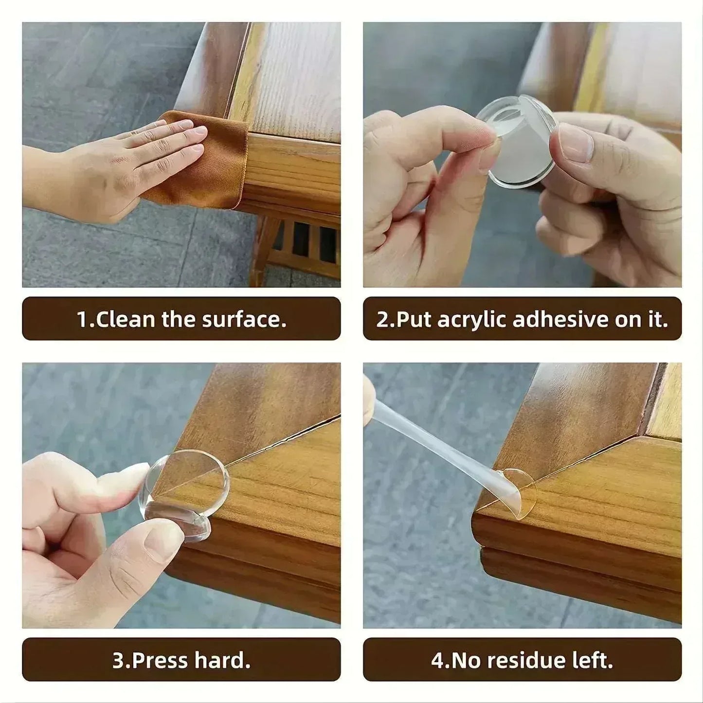 12pcs Baby Furniture Corner Guards – Lead-Free Plastic Edge Bumpers Child Safety - Deal Extra