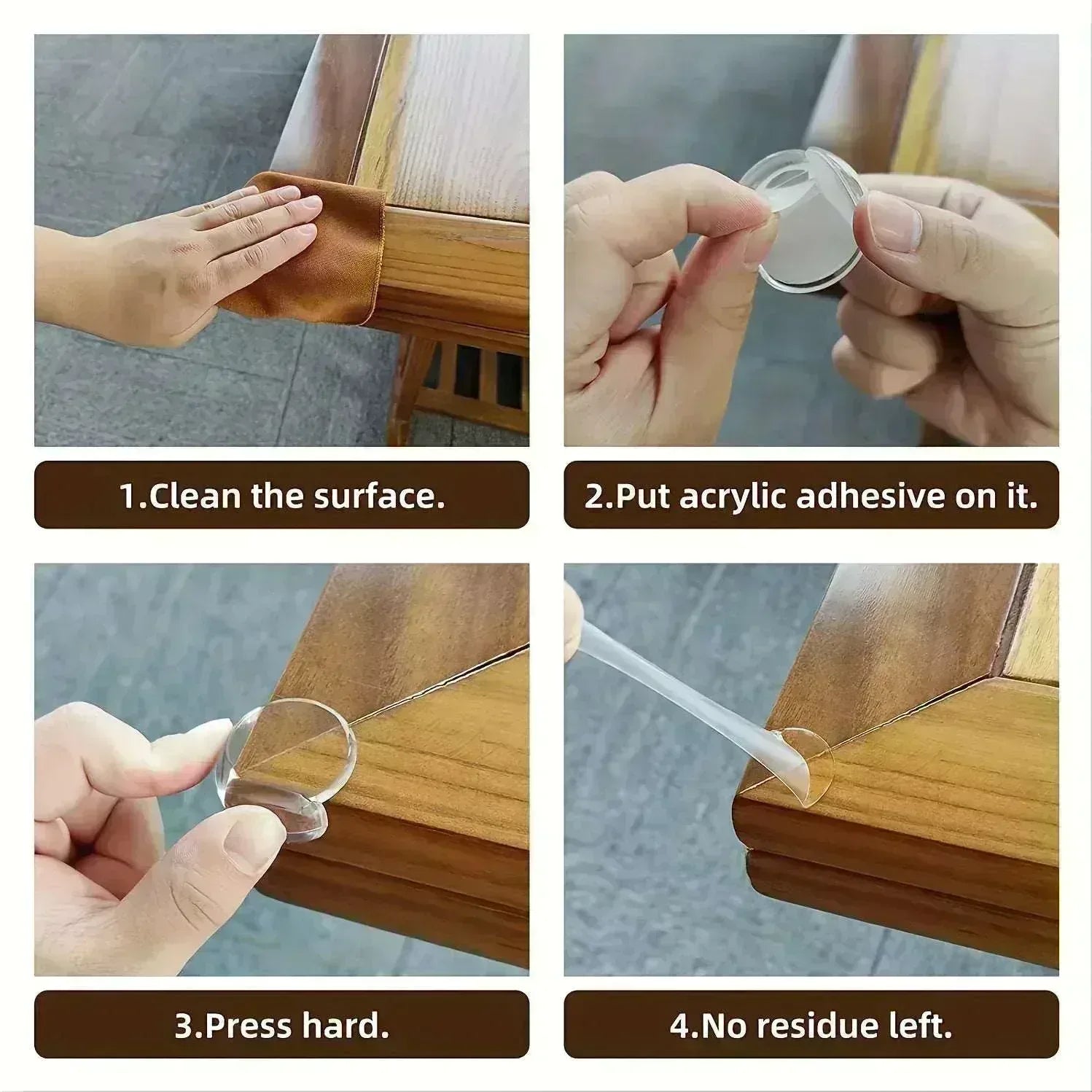 12pcs Baby Furniture Corner Guards – Lead-Free Plastic Edge Bumpers Child Safety - Deal Extra