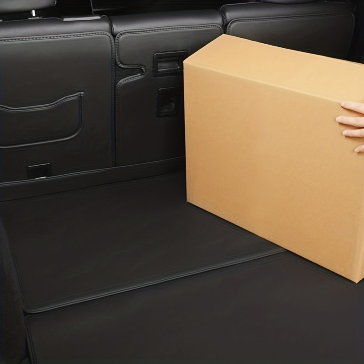 2pcs PU Leather Car Trunk Mats for Tesla for Model Y Cargo Liner Accessories Car Boot Liners