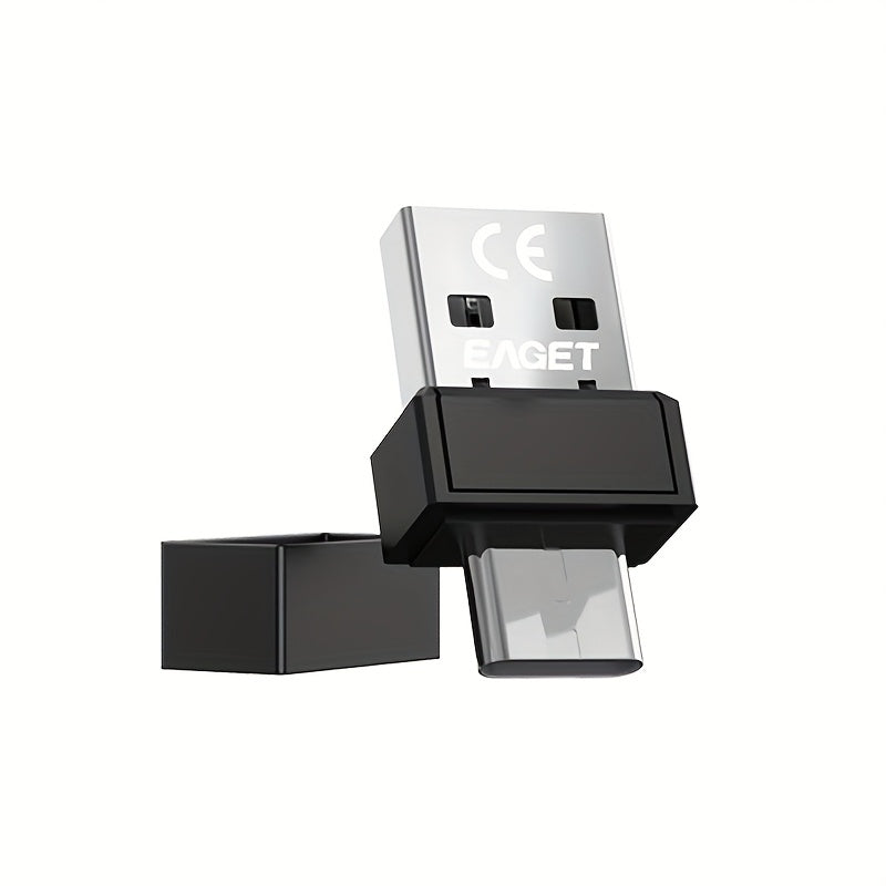 1pc Mouse Tray Invisible 2 in 1 USB-A & Type-C Mouse Mover, Computer USB & Type-C Software, Automatic Mouse Vibrator, No Driver Needed Mouse Movement Simulator Keeps Computer/Laptop Active, Easy to Use