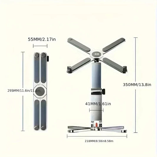 360° Rotating Laptop Stand Aluminum – Adjustable Foldable Gaming Desk Holder - Deal Extra