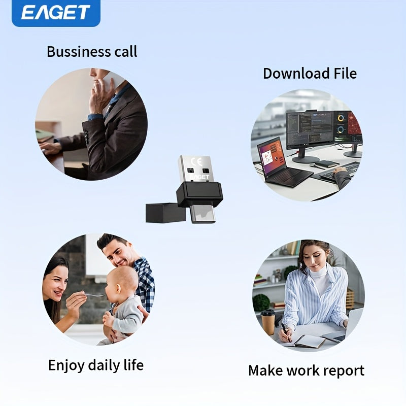 1pc Mouse Tray Invisible 2 in 1 USB-A & Type-C Mouse Mover, Computer USB & Type-C Software, Automatic Mouse Vibrator, No Driver Needed Mouse Movement Simulator Keeps Computer/Laptop Active, Easy to Use