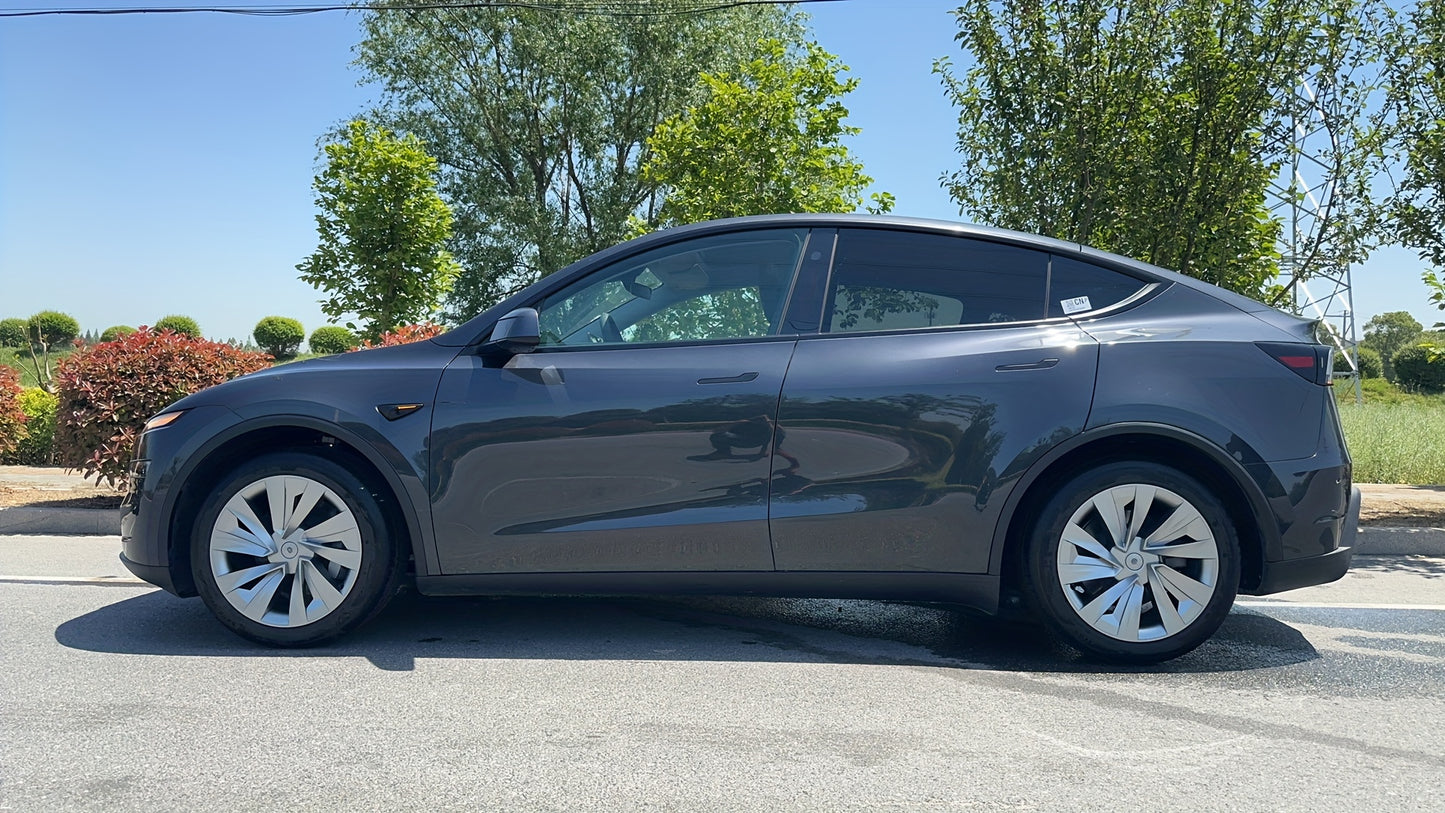 4pcs 19-2025 Dual-Tone Wheel Covers Suitable for Tesla Refreshed Model Y19-Inch, Full-Cover Hub Caps and Rim Protectors Accessories Kit