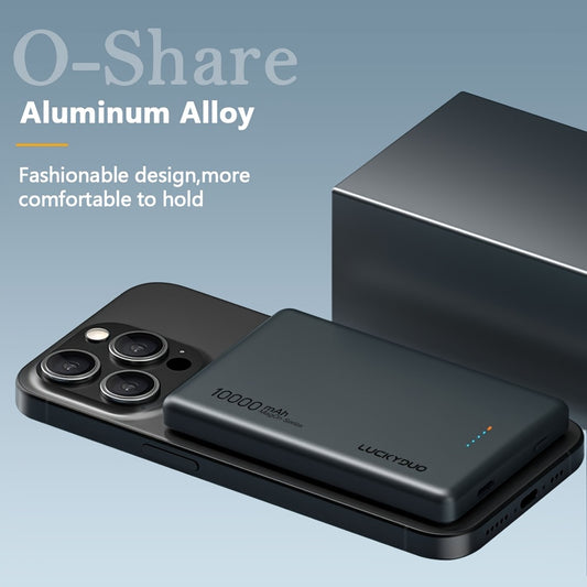 10000mAh Magnetic Power Bank – Ultra-Slim MagSafe Wireless Charger for iPhone 12/13/14/15/16/17 with USB‑C Fast Charging