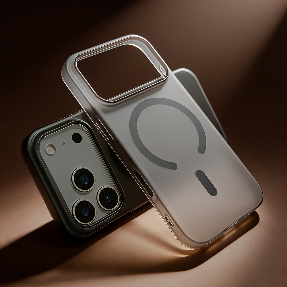 Phone Case: Luxury Translucent Matte Magnetic Wireless Charging Phone Case for iPhone 11 12 13 14 15 16 17 Pro Max Plus Air Hard Backboard Shockproof Armor Clear Cover