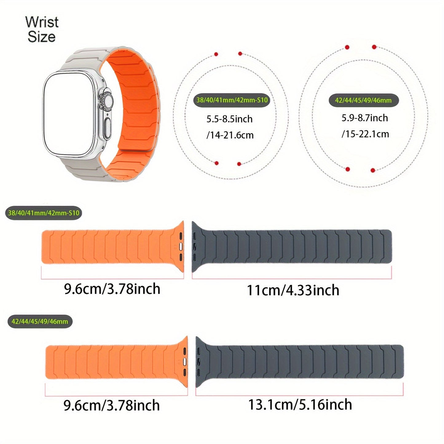 Magnetic Sport Strap for Apple Watch Band 38mm 40mm 41mm 42mm 44mm 45mm 46mm 49mm Adjustable Loop Bracelet for iWatch Series 10 9 8 7 6 5 4 SE Ultra 2 1 Accessories, Women Men