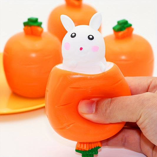 Cute Bunny Squeeze Toy 1/2pcs – Carrot Head Rabbit Party Favor