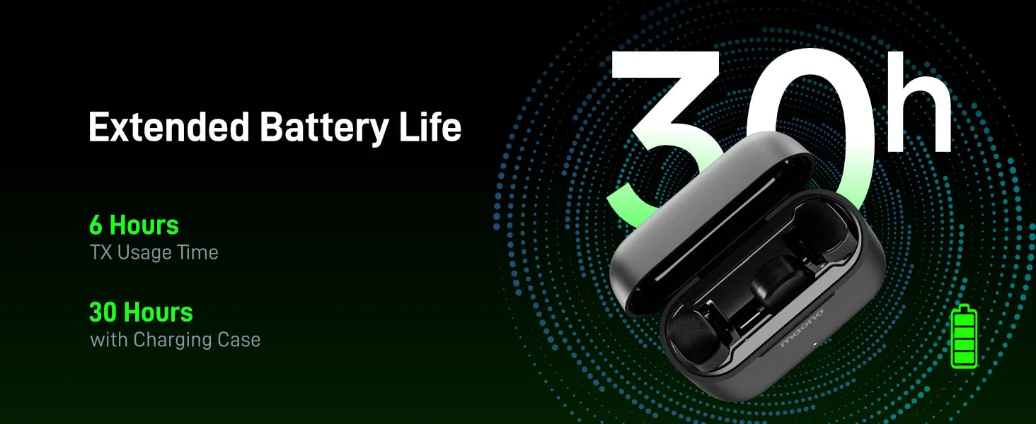 MAONO T1mini Wireless Lav Mic – Noise Cancelling Auto Clip App Control Vlog Phone--Deal Extra-Deal Extra