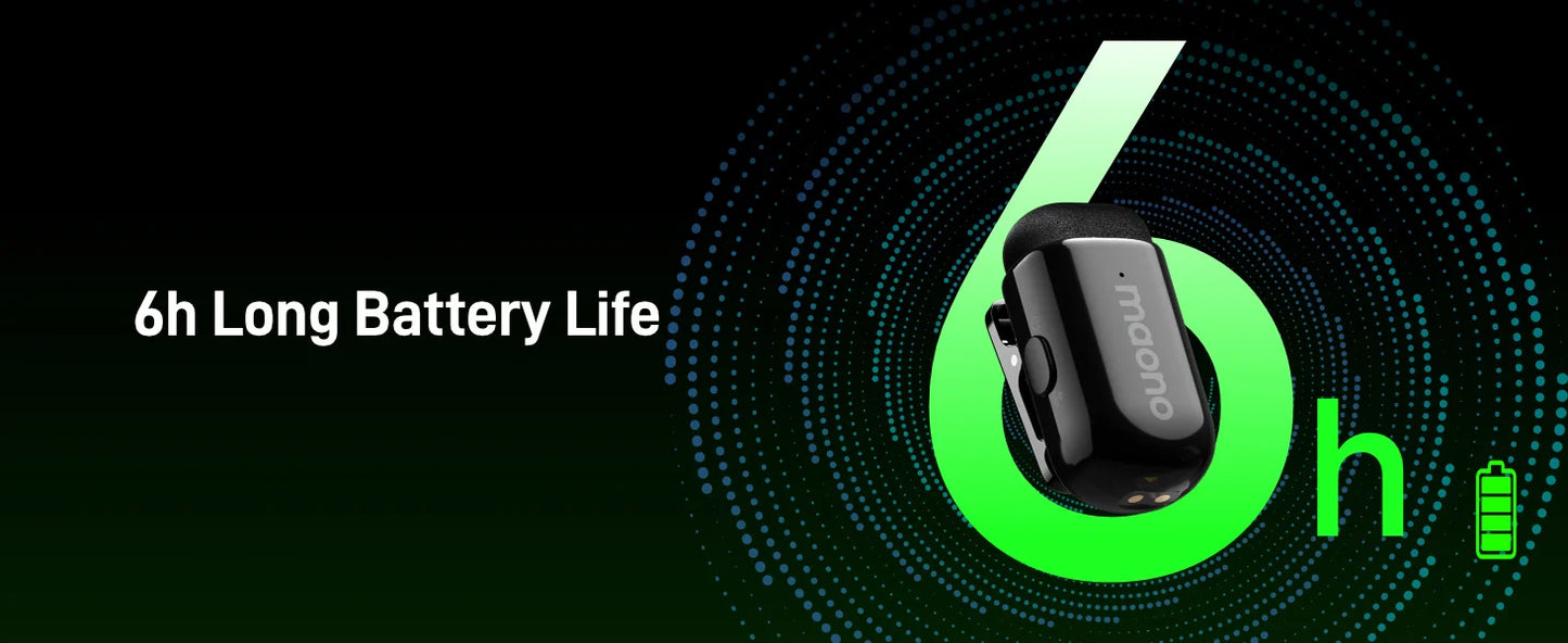 MAONO T1mini Wireless Lav Mic – Noise Cancelling Auto Clip App Control Vlog Phone--Deal Extra-Deal Extra