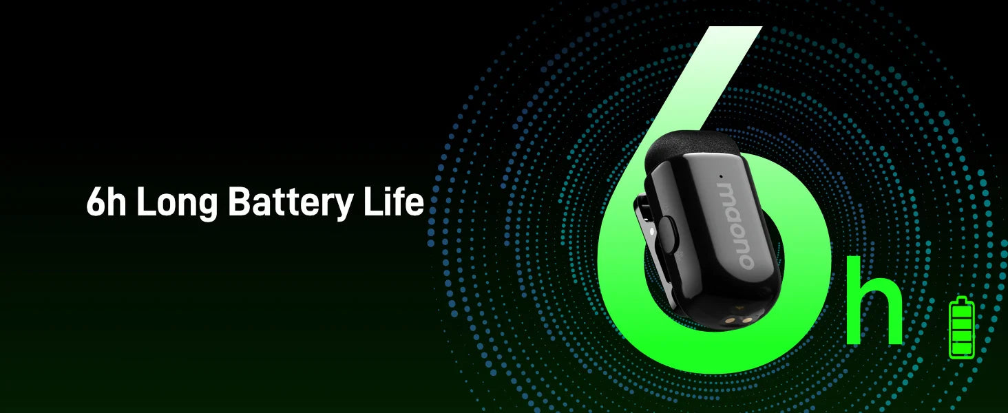 MAONO T1mini Wireless Lav Mic – Noise Cancelling Auto Clip App Control Vlog Phone--Deal Extra-Deal Extra