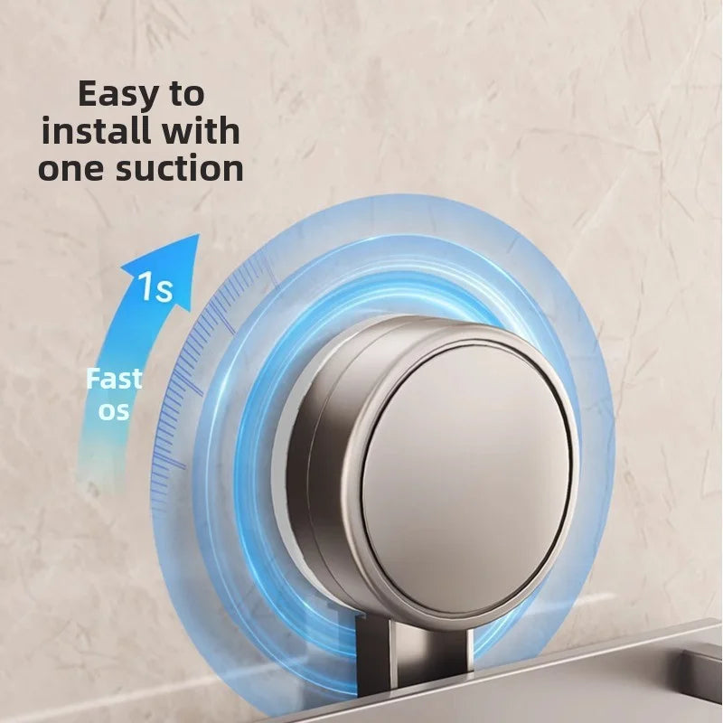 Aluminum Suction Cup Bathroom Shelf – No Drill Wall Mount Single Tier Organizer--Deal Extra-Deal Extra