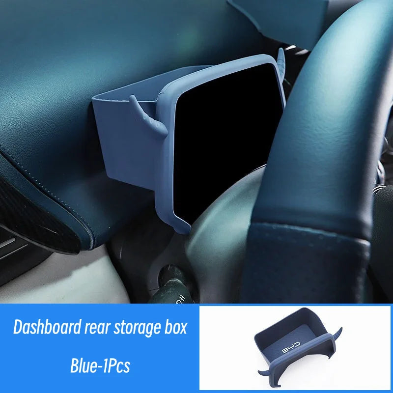 BYD ATTO 3 Yuan Plus Central Console Storage Box – Navigation Screen Organizer Tray 2022-2024 Interior Accessory--Deal Extra-Color Name:BYD09-Blue  A-Deal Extra