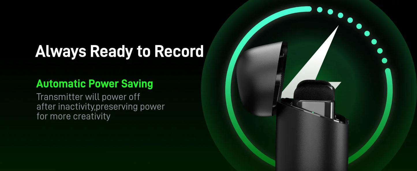 MAONO T1mini Wireless Lav Mic – Noise Cancelling Auto Clip App Control Vlog Phone--Deal Extra-Deal Extra