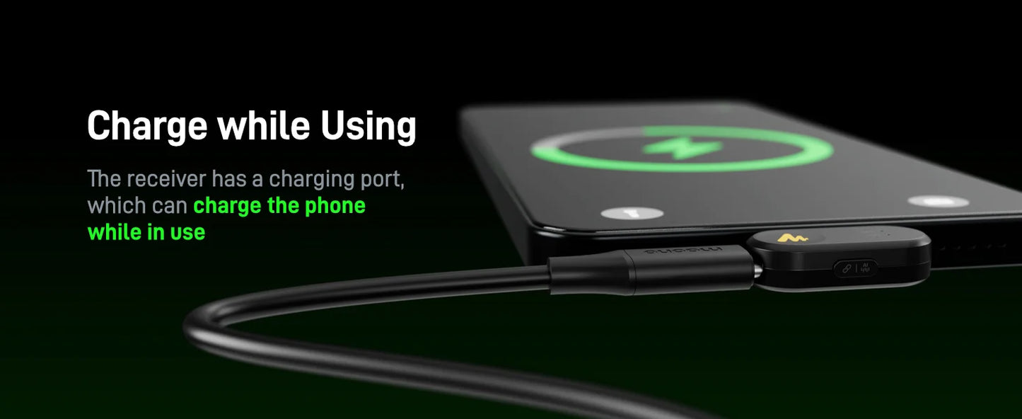 MAONO T1mini Wireless Lav Mic – Noise Cancelling Auto Clip App Control Vlog Phone--Deal Extra-Deal Extra