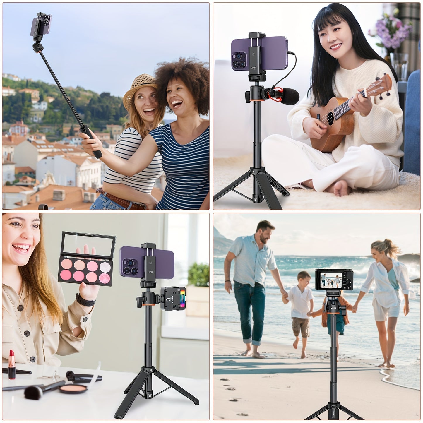Mini Camera Gimbal Tripod Handheld Photography SLR Micro Single Live Vlog Shoot Small Portable Extension Selfie Stick Desktop Mobile Phone Bracket