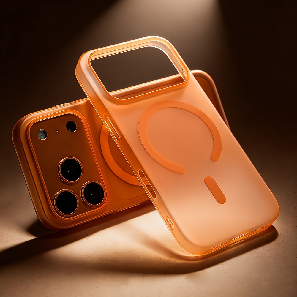 Phone Case: Luxury Translucent Matte Magnetic Wireless Charging Phone Case for iPhone 11 12 13 14 15 16 17 Pro Max Plus Air Hard Backboard Shockproof Armor Clear Cover