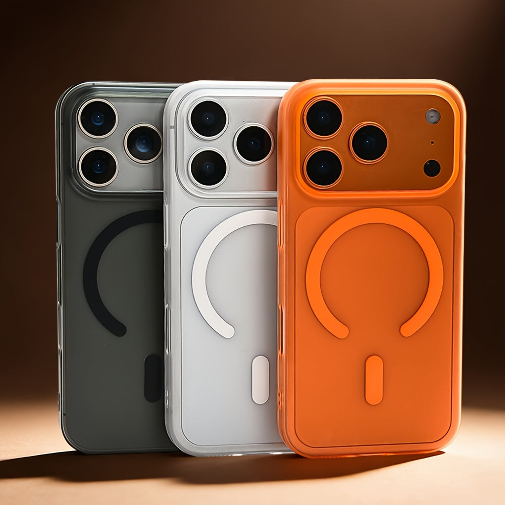 Phone Case: Luxury Translucent Matte Magnetic Wireless Charging Phone Case for iPhone 11 12 13 14 15 16 17 Pro Max Plus Air Hard Backboard Shockproof Armor Clear Cover