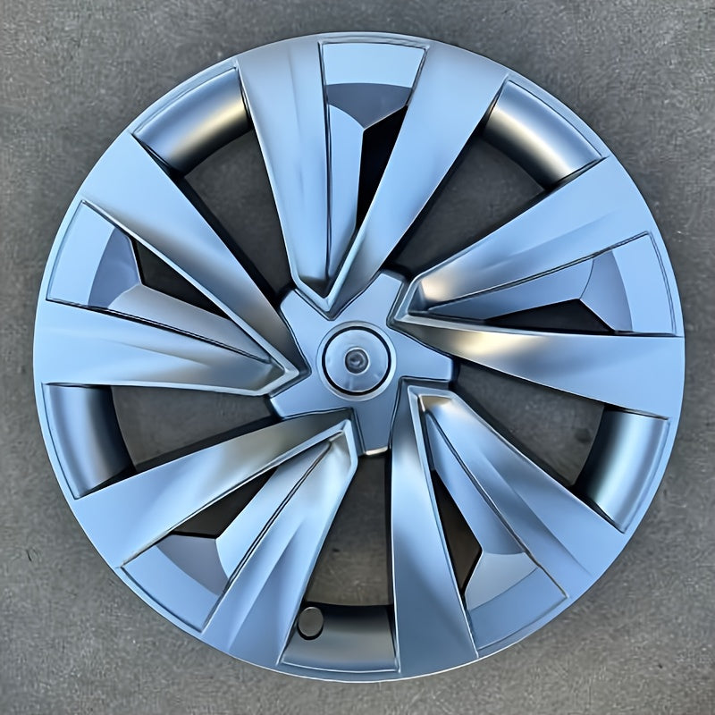 4pcs 19-2025 Dual-Tone Wheel Covers Suitable for Tesla Refreshed Model Y19-Inch, Full-Cover Hub Caps and Rim Protectors Accessories Kit