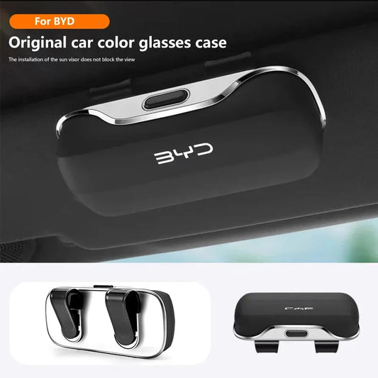 BYD ATTO 3 Tang Song Plus Han Qin Dolphin S6 SEAL SHARK 2025 Sunglasses Holder – Car Sun Visor Glasses Case Auto Storage Organizer