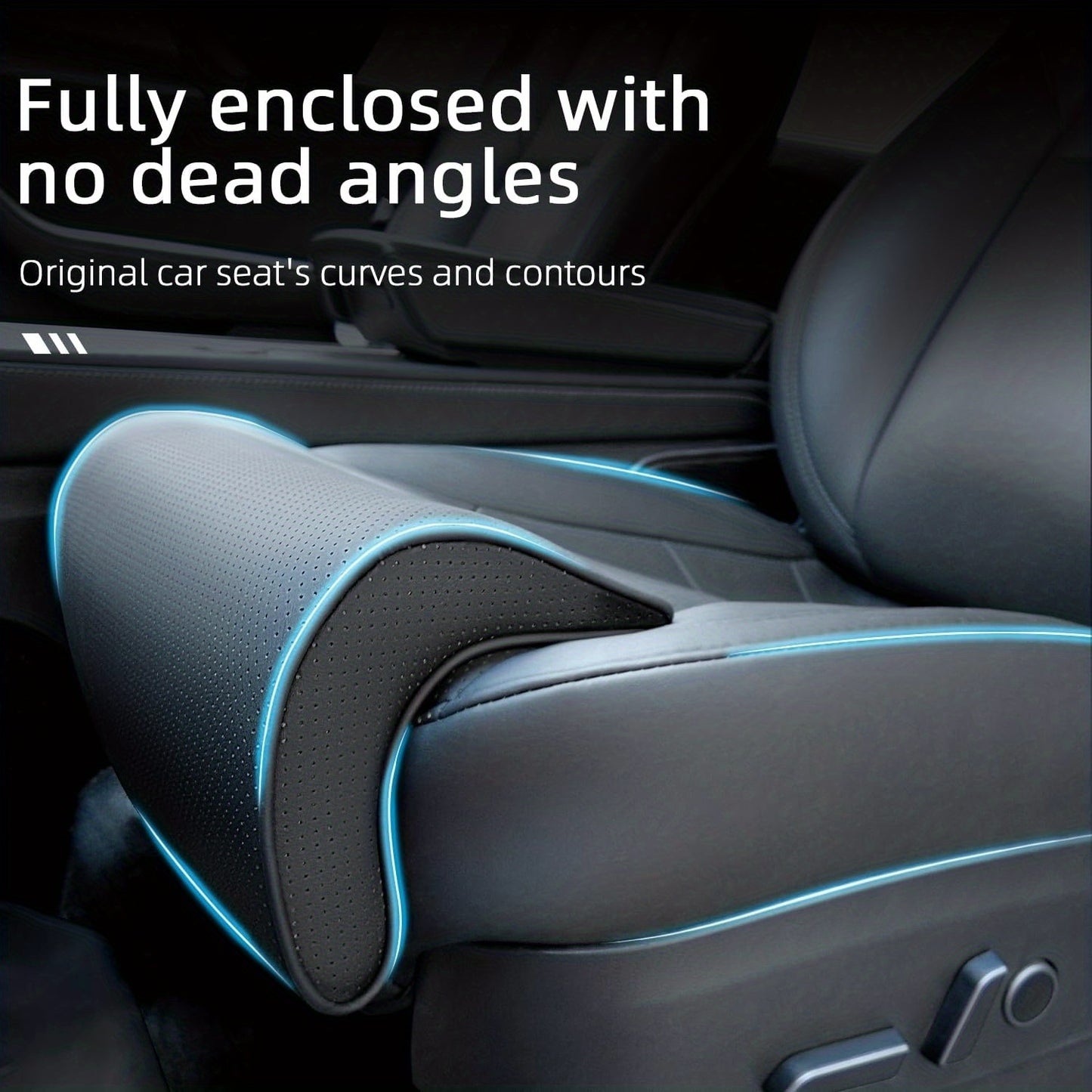 for Tesla for Model Y Juniper 2025-2026 Leg Support Cushion with Complete Coverage, PU Leather Seat Cover Extended Cushion, Seat Leg Rest Driver Memory Foam Leg Pad Cover