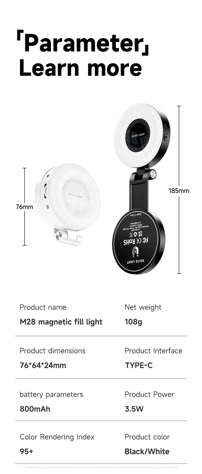 Capture flawless selfies anywhere with this magnetic LED selfie light for MagSafe, compatible with iPhone 17 Pro Max, 16, 15, 14, 13, 12 and all smartphones.