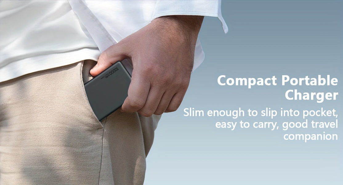 10000mAh Magnetic Power Bank – Ultra-Slim MagSafe Wireless Charger for iPhone 12/13/14/15/16/17 with USB‑C Fast Charging