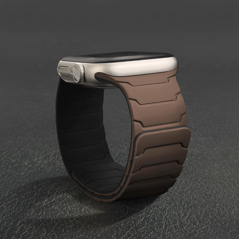 PIKAQ Compatible for Apple Watch Ultra/Series Magnetic, Two-Tone Soft Strap with Magnetic Clasp, Compatible for Apple Watch Ultra 3/2/1 & Series 10/9/8/7/6/5/4/3/2/1/SE - Adjustable Unisex Watch for Men & Women