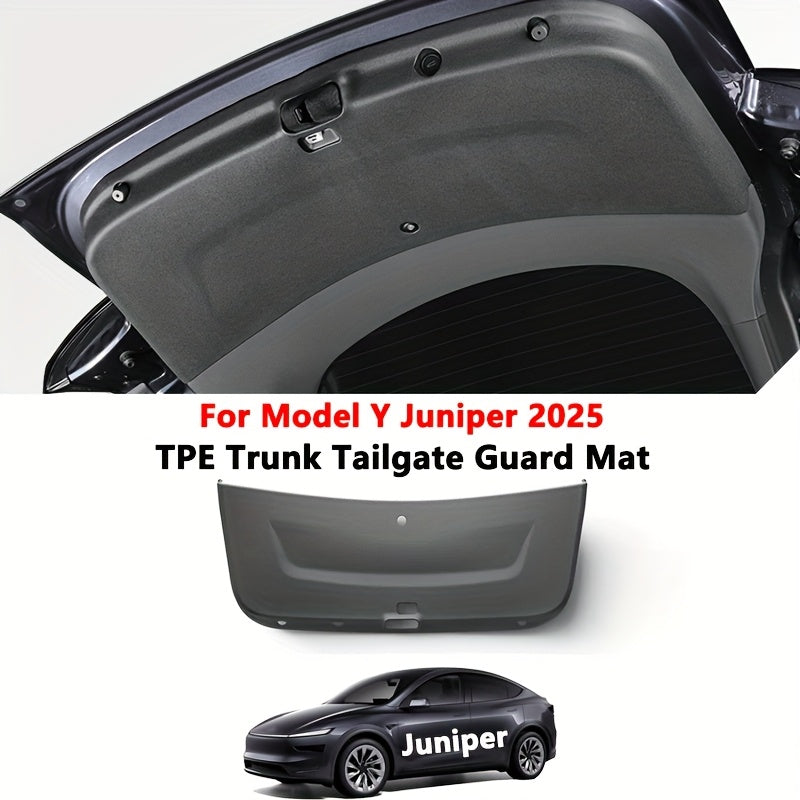 Tailgate Protection Mat Suitable for The 2025 for Model Y Juniper, Made of TPE Material, Trunk Mat, Trunk Door Protector, Car Interior Anti-Dirt Mat, Model Y Juniper Accessories.