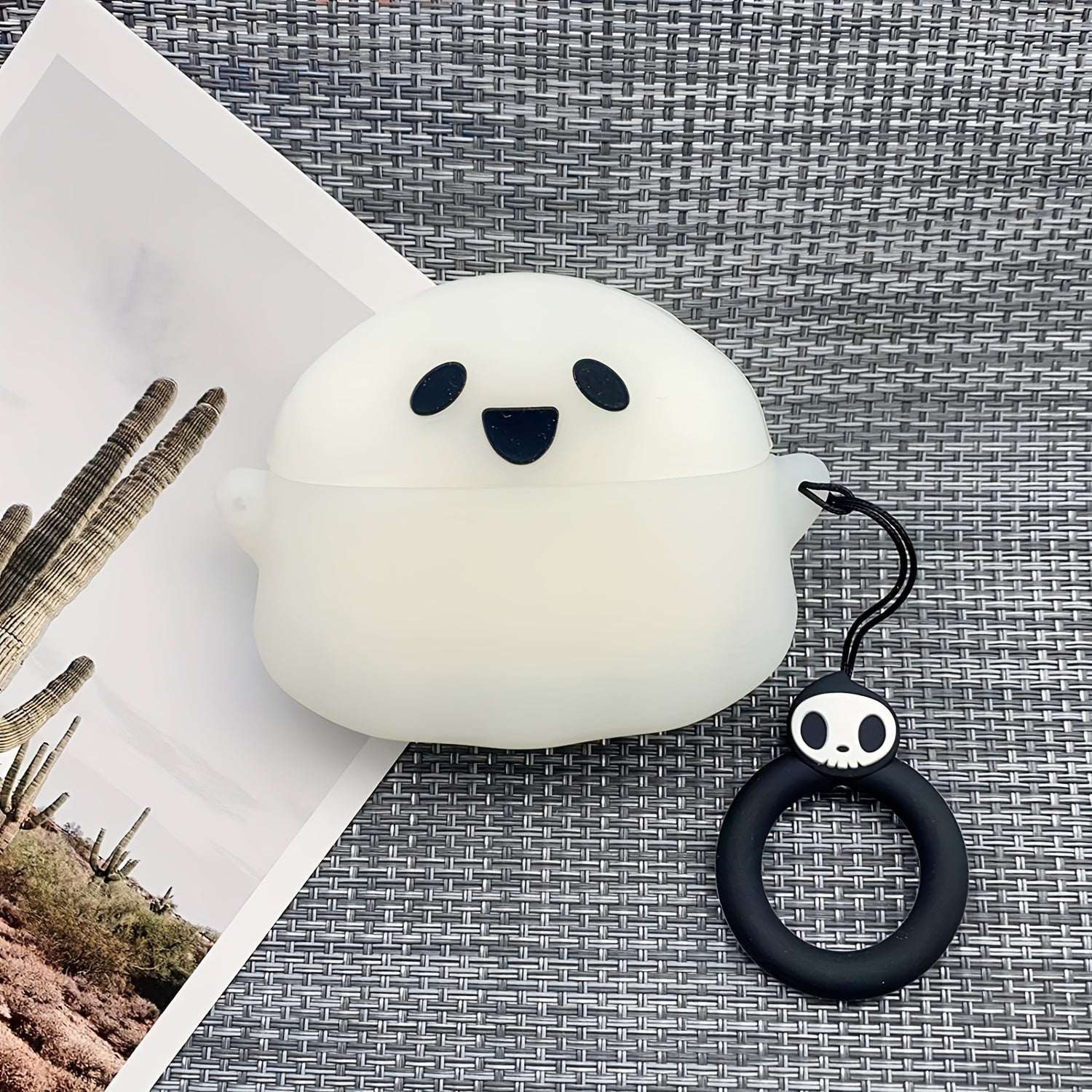 Glow Dark AirPods Case 3D Ghost – Silicone Keychain Cover for Pro/3 Halloween Gift--Deal Extra-Deal Extra
