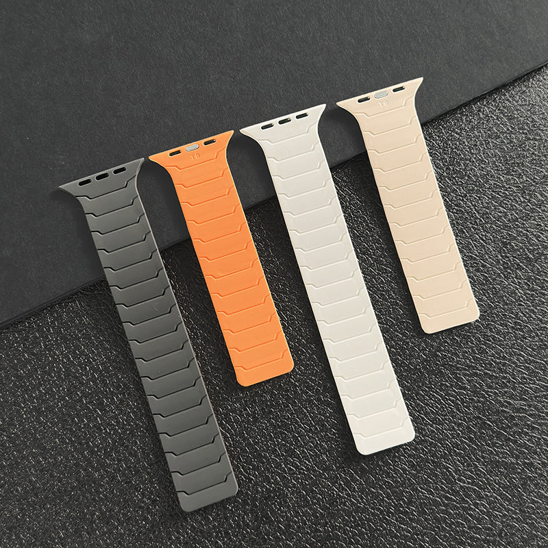 PIKAQ Compatible for Apple Watch Ultra/Series Magnetic, Two-Tone Soft Strap with Magnetic Clasp, Compatible for Apple Watch Ultra 3/2/1 & Series 10/9/8/7/6/5/4/3/2/1/SE - Adjustable Unisex Watch for Men & Women