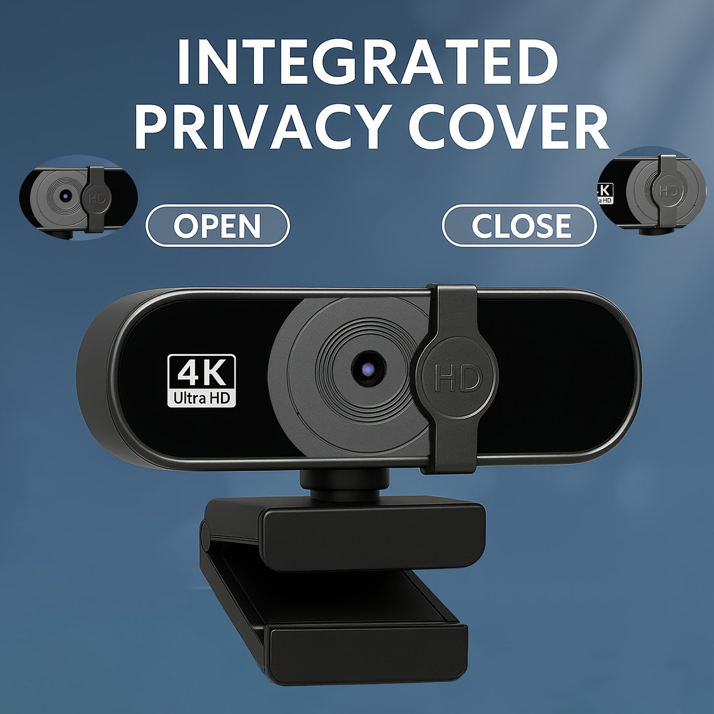 EXHQDR Q3 4K 8MP Webcam Auto Focus 90° USB Privacy Cover – Streaming Meetings--Deal Extra-Deal Extra
